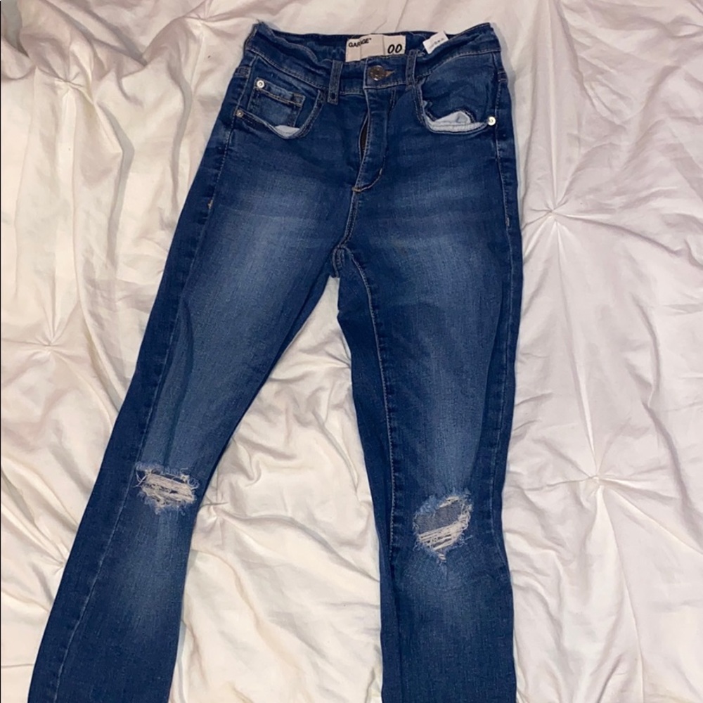 Garage Skinny Blue Ripped Jeans!! Size 00